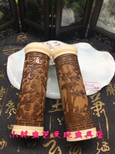 小林虫艺竹雕黄蛉筒竹蛉筒活体鸣虫虫具养竹蛉黄蛉送绒布套