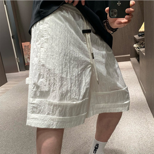 夏季运动速干透气刺绣五分短裤男