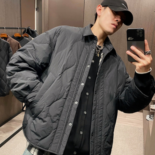 MXD 衬衣下摆拼接假两件轻薄羽绒服男秋冬百搭保暖外套 UGLY25新款