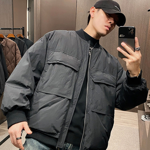 外套 工装 MXD UGLY日系休闲纯色立体口袋羽绒服男秋冬潮牌保暖大码