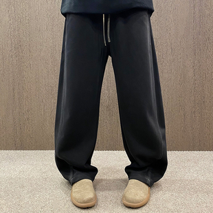 做旧弯刀加绒长裤 MXD 男美式 复古潮牌渐变直筒休闲裤 UGLY秋冬新款