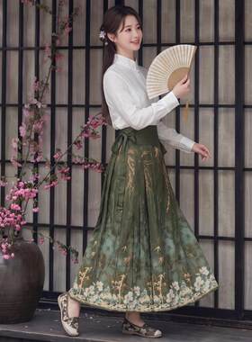 2026年夏季新款复古优雅高级中国风汉服汉元素明制上衣半身裙套装