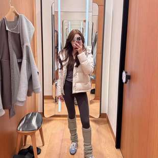 lulu同款泡芙五格杜邦三防可溯源90白鸭绒羽绒服女短款防寒面包服