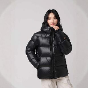 2025年新款90国标白鸭绒五格羽绒服女男短款冬季黑色加厚情侣外套