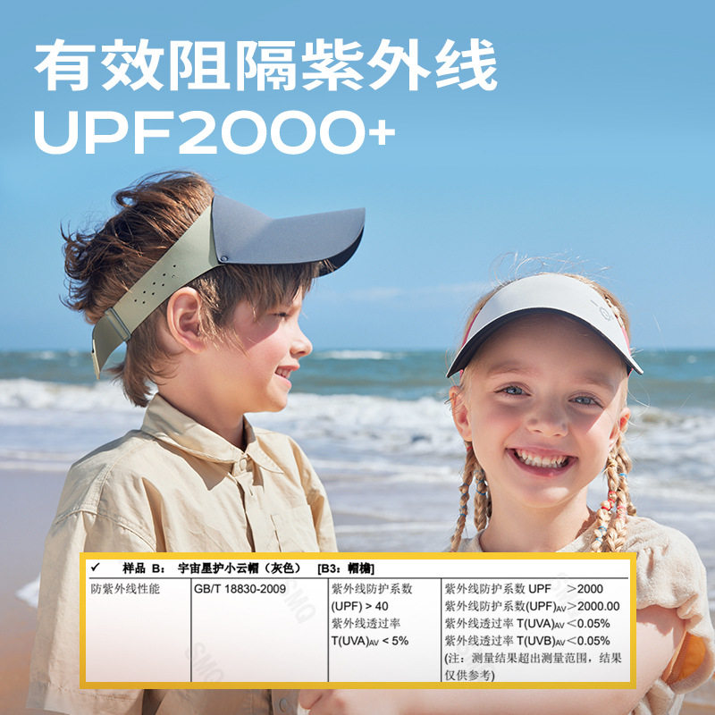 柠檬宝宝儿童防晒帽子夏男童女孩运动空顶帽防紫外线太阳帽遮阳帽图片