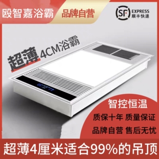 欧智嘉浴霸超薄4CM风暖嵌入式集顶卫生间排气扇照明灯6CM暖风成吊