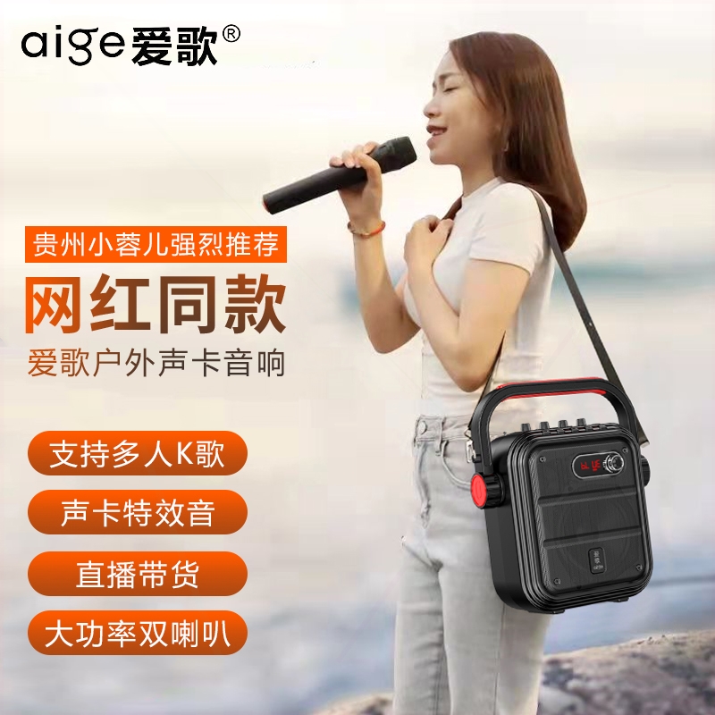 爱歌TX02音箱网红户外k歌一体机