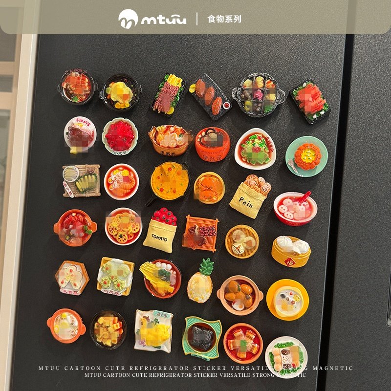 磁吸冰箱贴仿真食物水果蔬菜美食3d立体磁铁吸铁石树脂装饰磁性贴,家居饰品,冰箱贴,淘宝优惠券,粉丝福利购,淘宝优惠卷