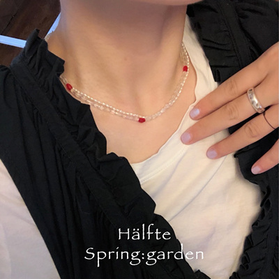 小众幸运项链山茶花孔孝真同款