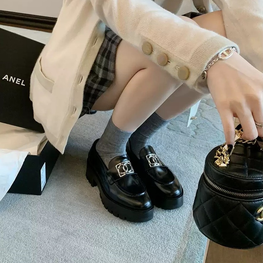 超有范！！小香风金属扣厚底乐福鞋女英伦风圆头一脚蹬懒人单鞋,女鞋,乐福鞋（豆豆鞋）,淘宝优惠券,粉丝福利购,淘宝优惠卷