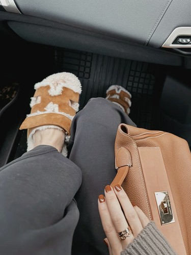 秋冬超软毛毛拖女秋冬显白魔术贴