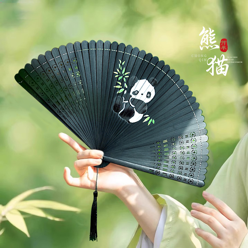 竹扇折扇古风扇子2025新款便携家用女士随身携带舞蹈扇夏天耐用