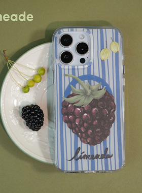 limeade苹果16ProMax磁吸手机壳 原创黑树莓 IMD无线充电壳 可旋转手机支架