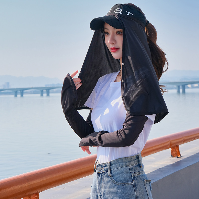 SUN HAT FACE MASK WOMENS SUMMER UV PROTECTION EMPTY TOP SUN HAT FACE PROTECTOR NECK PROTECTION CYCLING OUTDOOR FISHING SUN HAT
