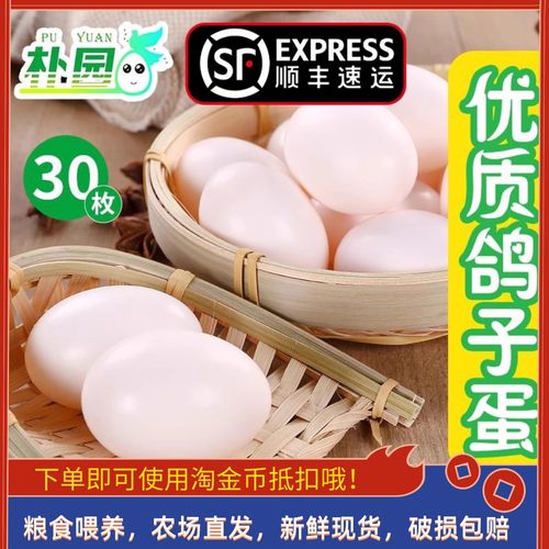 朴园30鸽子蛋新鲜顺丰农家散养