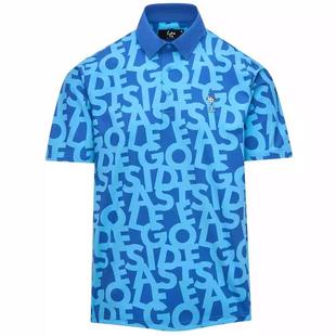 Eastside 休闲运动透气蓝绿拼 Golf高尔夫速干弹力按扣polo衫 男装