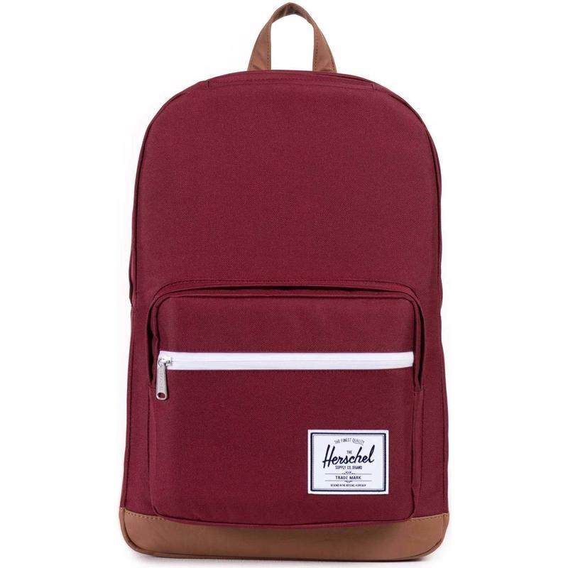 代购Herschel男士双肩包多口袋设计耐磨材质轻便携带防泼水深红色