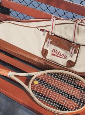 代购Wilson CLASH 100L V2 复古奶油橙色男女同款耐磨全碳素网球