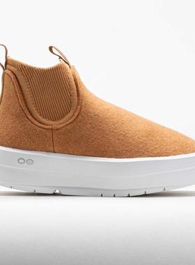 代购Oofos女士徒步鞋缓震减压吸震舒适防臭透气保暖保暖羊毛混纺