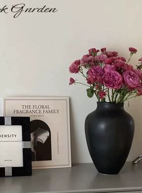 侘寂风复古中式陶瓷花瓶客厅桌面插花干花花器家居装饰品艺术摆件