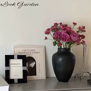 侘寂风复古中式 饰品艺术摆件 陶瓷花瓶客厅桌面插花干花花器家居装