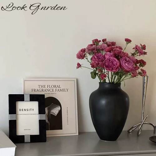 侘寂风玄素花瓶复古中式