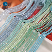 1月 刺绣串珠diy辅材料 法式 32色瓷蓝绿森色系珠 2mm多切面小米珠