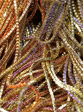 敲美推荐 1.75mm锆石密链 法式刺绣钻链手工材料娃衣服装美甲辅料