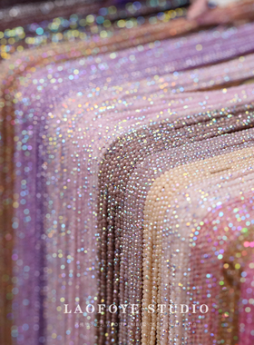 11月~【风信紫】2mm迷你切面水晶珠串珠服饰配件 DIY梭编项链散装