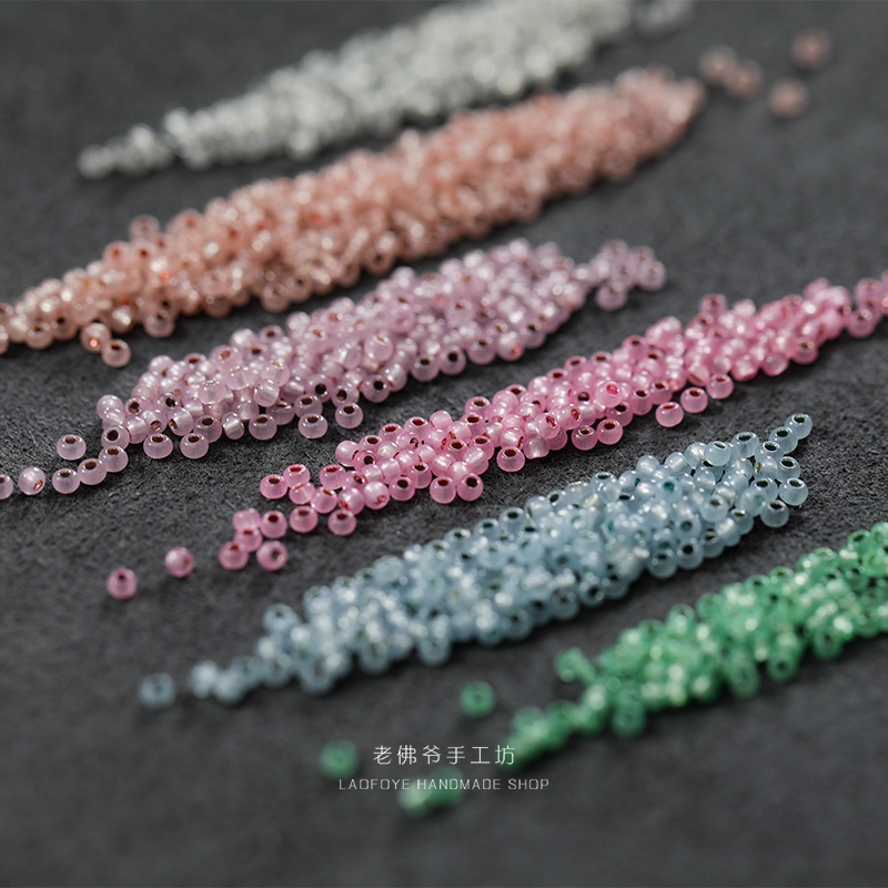 【618】2mm蛋白灌银雪花米珠 法式刺绣diy饰品串珠娃衣服装辅材料