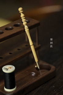 刺绣正反面钩针luneville法绣工具刺绣针钉珠米珠亮片串珠diy 法式