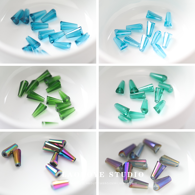diy水晶刺绣手工项链散珠