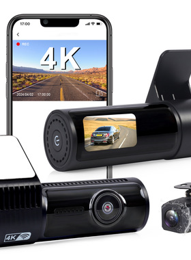 德国日本进口技术D18跨境4K行车记录仪前后双录前后1080PWiFi高清