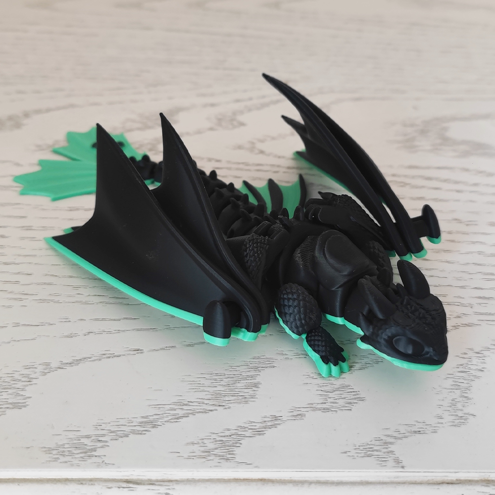 3D打印无牙仔龙模型玩具带翅膀仿真/动物玩偶