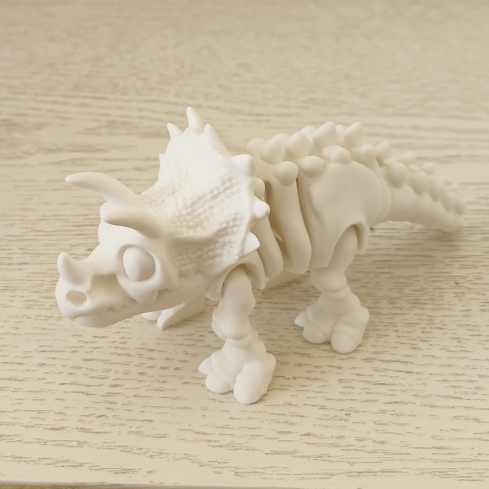 3D打印三角龙三犄龙骨架恐龙骨骼模型玩具摆件仿真动物碎嘴龙手办图片