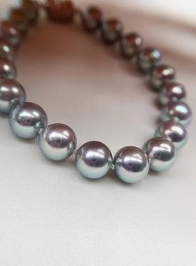 海水珍珠正圆无暇极光镜面手链