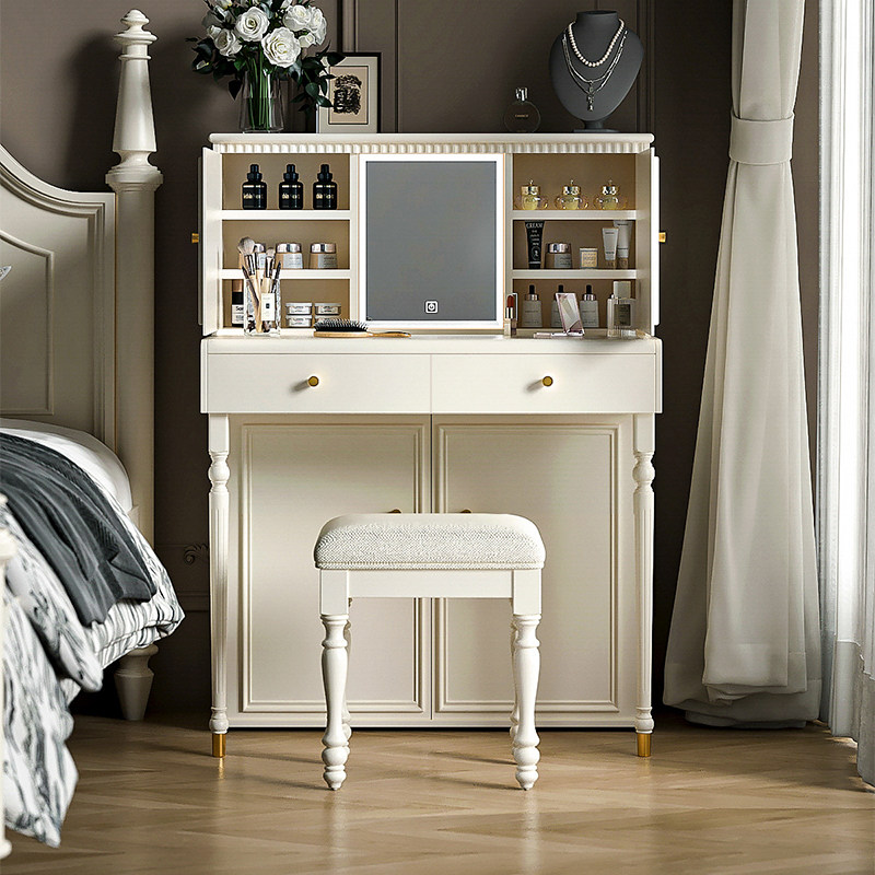 慕盛家具网红法式复古梳妆台卧室北欧美式奶油风主卧化钢琴化妆台,住宅家具,梳妆台/桌,淘宝优惠券,粉丝福利购,淘宝优惠卷