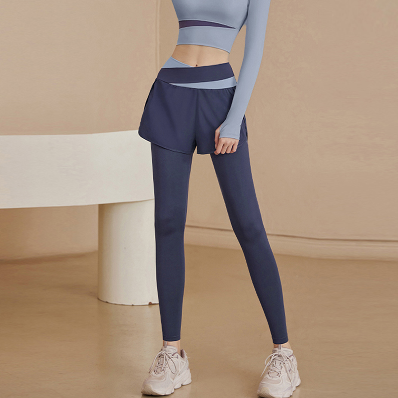 秋季款运动瑜伽假两件健身裤