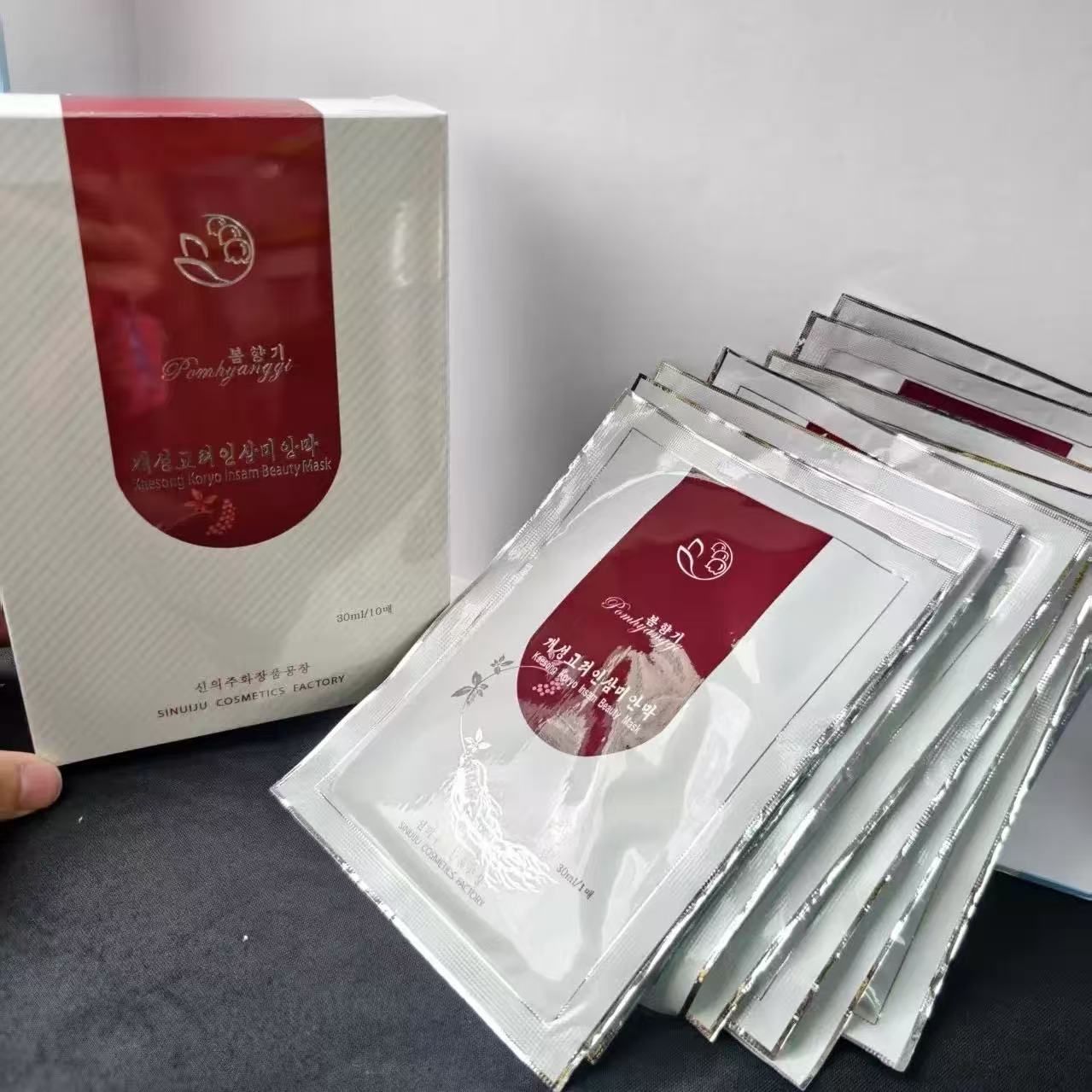 朝鲜化妆品春香牌人参面膜春香系列人参提取物换季补水特惠单片装