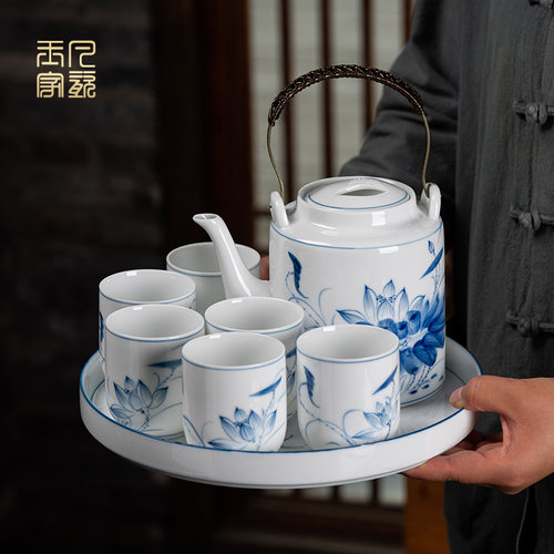 手绘茶具釉下彩钰凡景德镇陶瓷