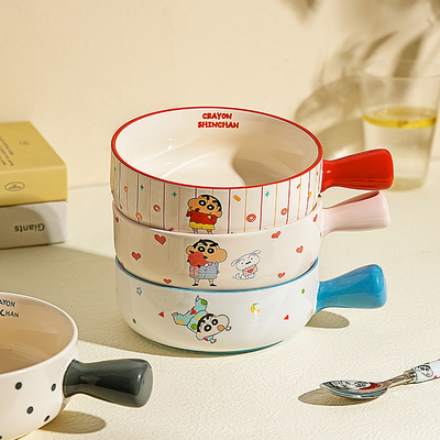 摩登主妇蜡笔小新手柄碗泡面碗