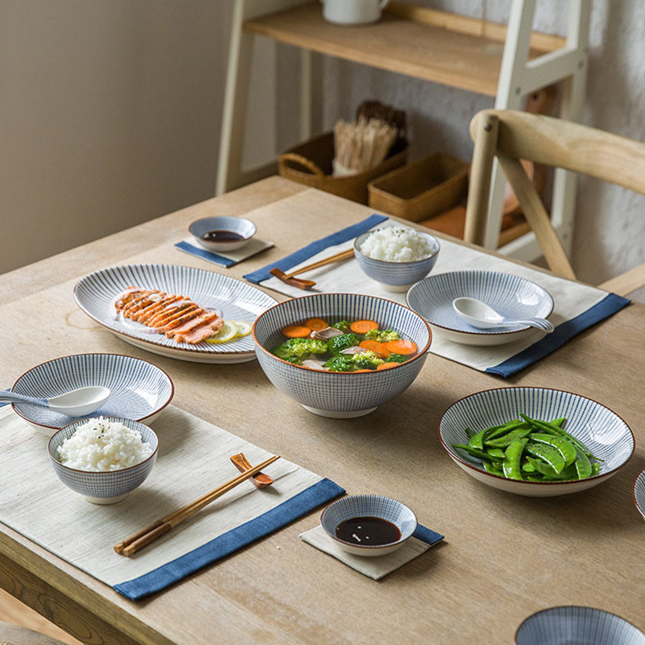 Modern housewife Japanese style and wind ceramic tableware soup noodles bowl
