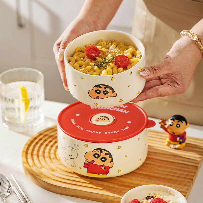 【摩登主妇&蜡笔小新】陶瓷饭盒图片