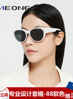 oneone仰望眼镜偏光猫眼小框套镜近视太阳镜女可套近视眼镜墨镜男
