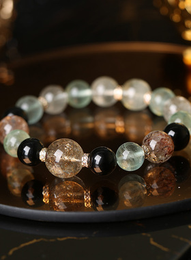 灵机麦玲玲黑金超七手链新款高级精致水晶同款送礼女生高颜值