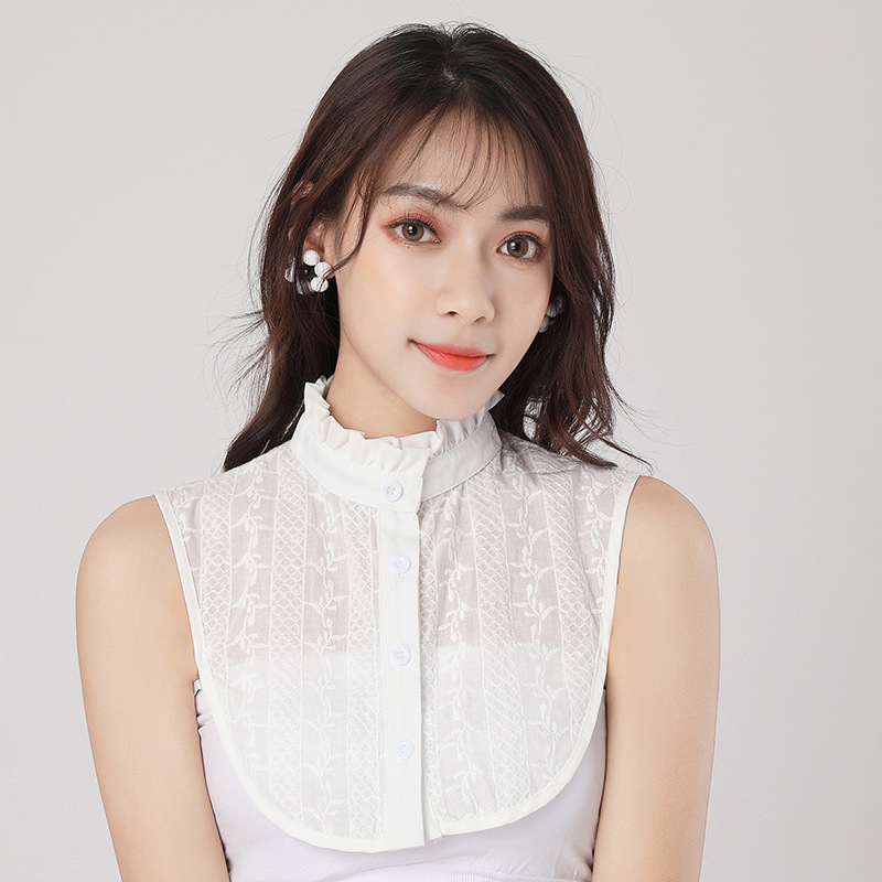 百搭纯棉白色假衣领