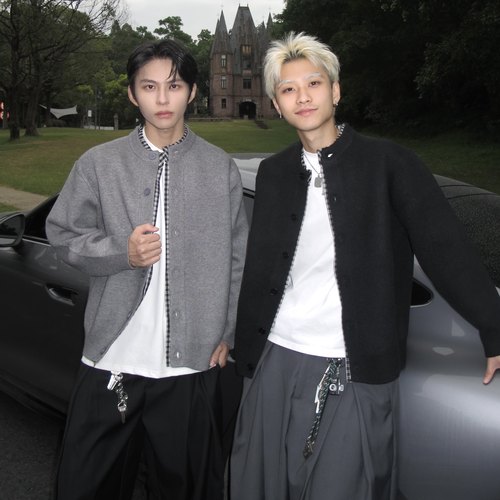 Miu系假两件针织毛衣高密