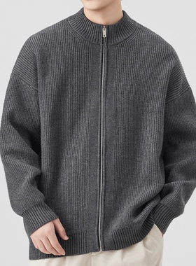 Kid The1One 美式复古高级感慵懒针织开衫宽松韩系毛衣秋冬男女潮