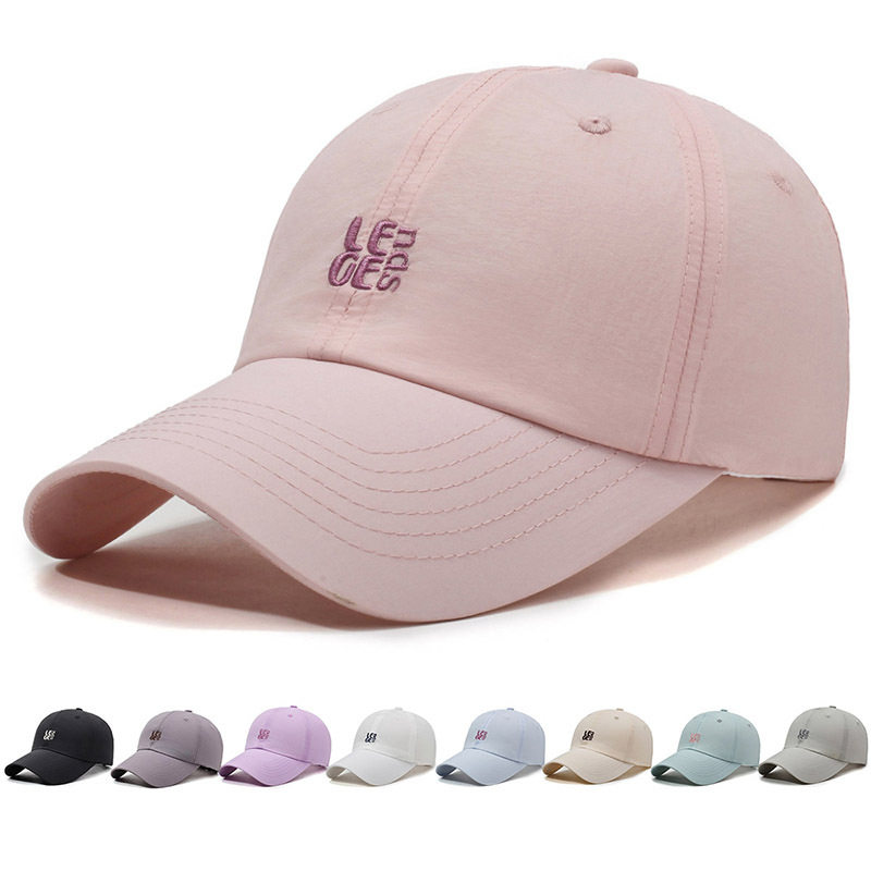 夏季新款薄款透气速干棒球帽男女户外骑行防晒遮阳太阳帽简约休闲