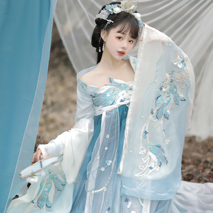 洛芷妤汉服女装南北朝齐胸古装魏晋风秋冬款古风超仙汉元素改良